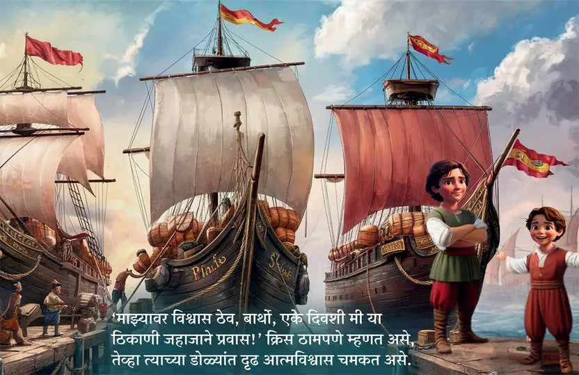 Columbus and the New World Adventure (Marathi - Pack of 2)