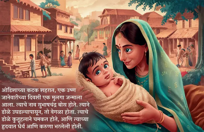 The Story of Subhas Chandra Bose - The Flame of Freedom (Marathi - Pack of two))