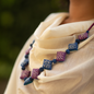 Vibrant Cloth Jewellery with Crystal Beads | parties or everyday wear