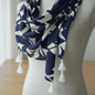Abstract blue stole - 72 X 21