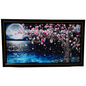 Starlit Sakura Serenade Diamond Painting on Glass Wooden Frame