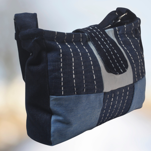 Sling Bag made with Upcycled Denim (unique blend of sustainability and style)