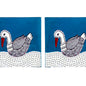 Gond Art Tea Coasters - Ducks - (Set of 2 - 4 X 4)