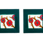 Gond Art Tea Coasters - Small Flowers - (Set of 2 - 4 X 4)