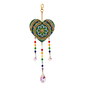 Prismatic Heart Double-Sided Suncatcher with Diamond Beads and Crystals