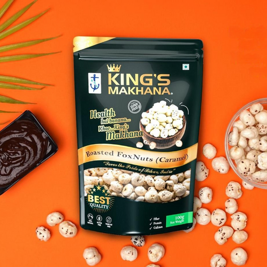 Makhana Big Size - Caramel (60G each) | COMBO PACK OF 4