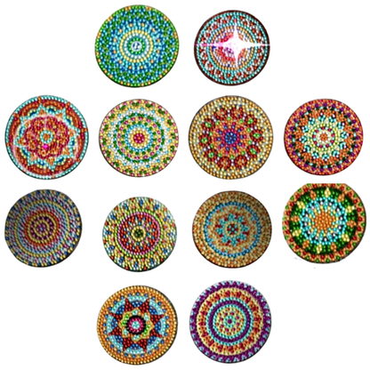 Mandala Fridge Magnets without Clip