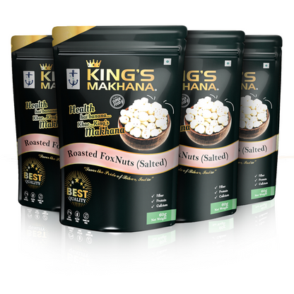 Salted Makhana (COMBO PACK OF 4 - 60g each) - BIG SIZE