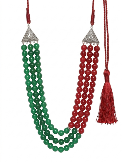 Neckpiece - Green and Red stone