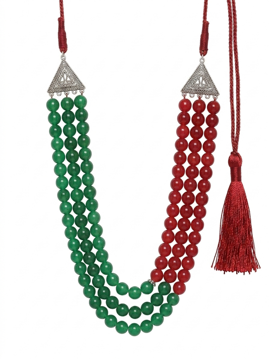 Neckpiece - Green and Red stone