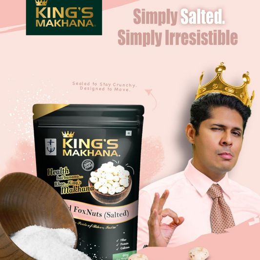 Salted Makhana (COMBO PACK OF 4 - 60g each) - BIG SIZE