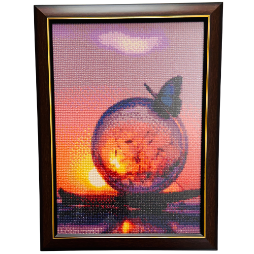 Sunset Glass Sphere Diamond Painting with frame