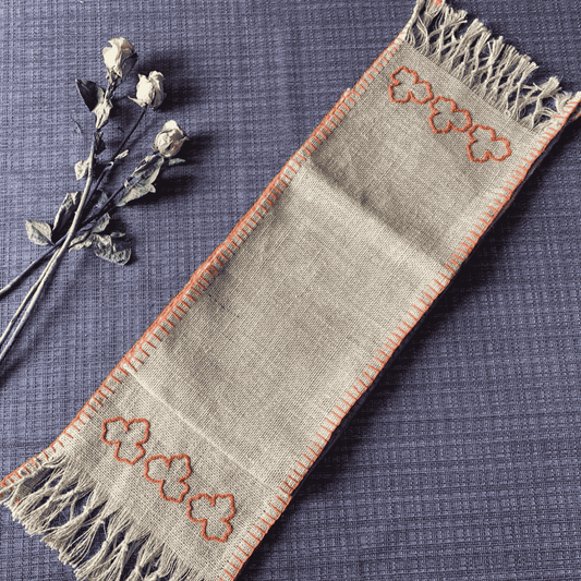Table Linen (Natural Jute) - Orange Theme (61 X 12 inches)