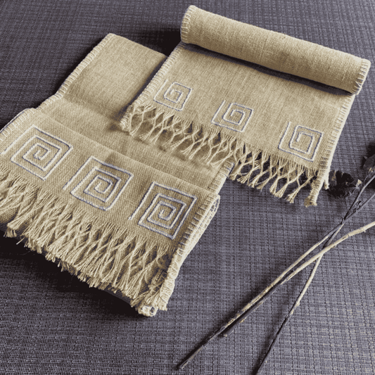 Table Linen (Natural Jute) - White Theme (36 X 12 inches)