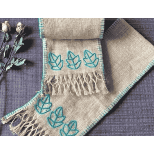 Table Linen (Natural Jute) - Green Theme (42 X 8 inches)