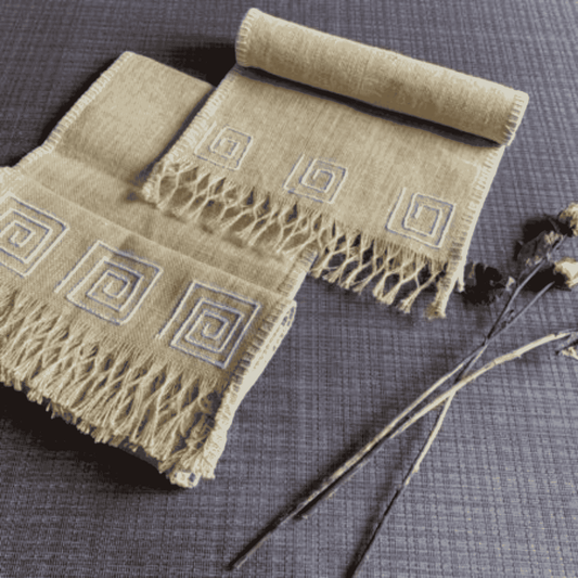 Table Linen (Natural Jute) - Green Theme (42 X 8 inches)