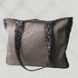 eco-friendly Jute Tote bag with zipper and traditional Kalamkari art on the handle